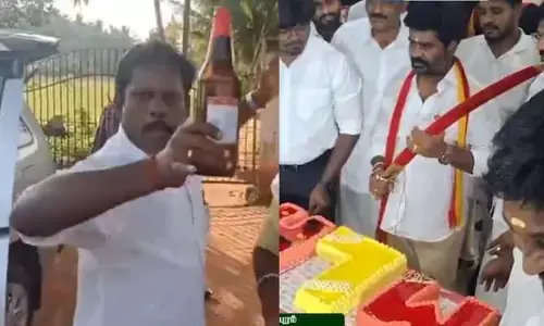 ఒక ఎమ్మెల్యే బీర్లు కొడుతూ, మరొకరు త‌ల్వార్ తిప్పుతూ.. వామ్మో తమిళనాడు ఫ్యూచర్ ఏంటో?