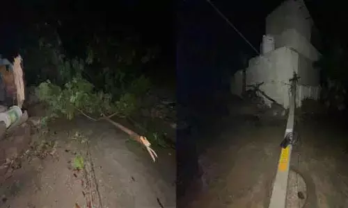 ఈదురు గాలుల బీభత్సం..  విద్యుత్ సరుఫరాకు అంతరాయం