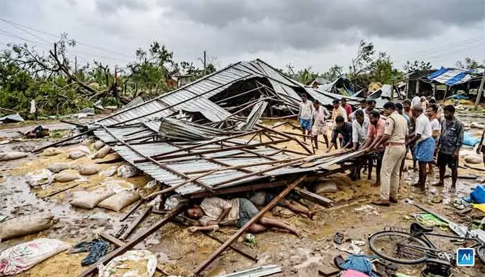 మంచిర్యాల జిల్లాలో ప్రకృతి ప్రకోపం.. రేకుల షెడ్డు కూలి నలుగురు రైతుల మృతి మంచిర్యాల జిల్లాలో ప్రకృతి ప్రకోపం.. రేకుల షెడ్డు కూలి నలుగురు రైతుల మృతి