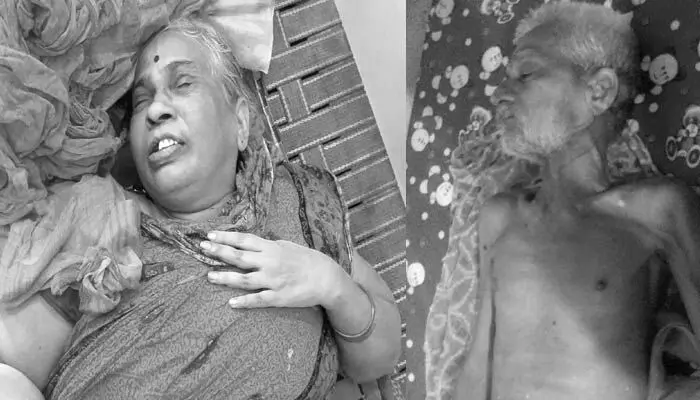 చేనేత కుటుంబంలో విషాదం.. గంటల వ్యవధిలో భార్యాభర్తల మృతి! చేనేత కుటుంబంలో విషాదం.. గంటల వ్యవధిలో భార్యాభర్తల మృతి!