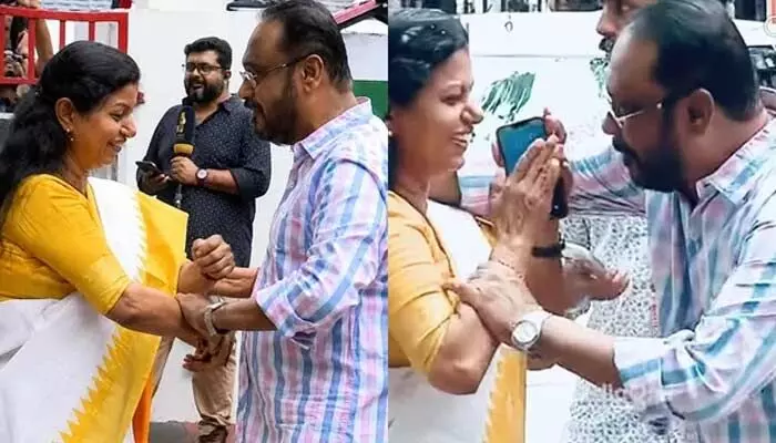 బలవంతపు హగ్! మహిళా ఎమ్మెల్యే పట్ల కాంగ్రెస్ నేత అసభ్య ప్రవర్తన! వైరల్ బలవంతపు హగ్! మహిళా ఎమ్మెల్యే పట్ల కాంగ్రెస్ నేత అసభ్య ప్రవర్తన! వైరల్