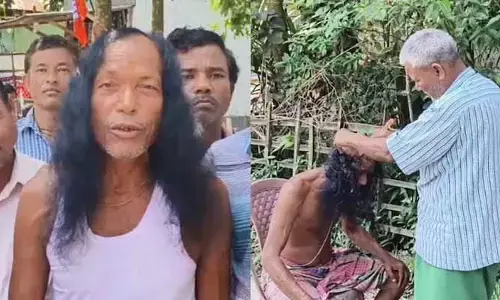 TMC ఓటమి : 15 ఏళ్ల తర్వాత శపథాన్ని వీడి జుట్టు కత్తిరించుకున్న వ్యక్తి !
