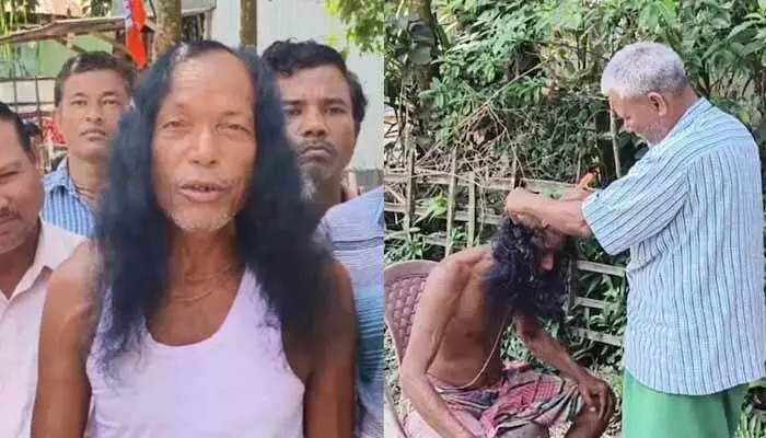 TMC ఓటమి : 15 ఏళ్ల తర్వాత శపథాన్ని వీడి జుట్టు కత్తిరించుకున్న వ్యక్తి ! TMC ఓటమి : 15 ఏళ్ల తర్వాత శపథాన్ని వీడి జుట్టు కత్తిరించుకున్న వ్యక్తి !