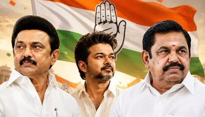 బీజేపీ గుప్పిట్లో డీఎంకే, అన్నాడీఎంకే.. తమిళనాడులో బీహార్ సీన్ రిపీట్.. కాంగ్రెస్ సంచలన ఆరోపణలు బీజేపీ గుప్పిట్లో డీఎంకే, అన్నాడీఎంకే.. తమిళనాడులో బీహార్ సీన్ రిపీట్.. కాంగ్రెస్ సంచలన ఆరోపణలు