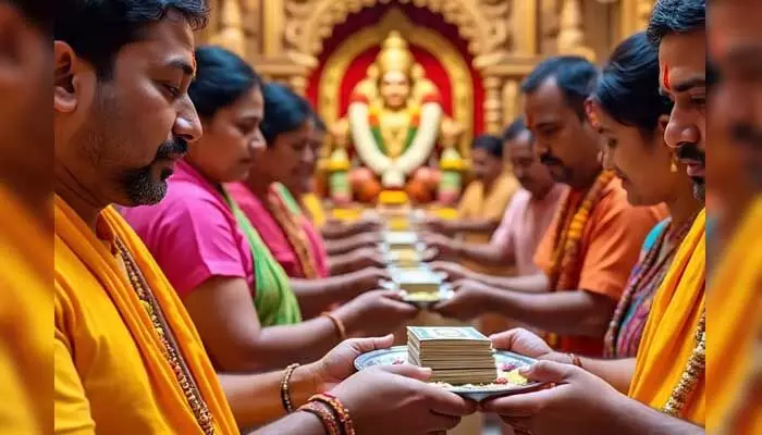 ఆ ఆలయంలో ప్రసాదంగా డబ్బులు! ఆ ఆలయంలో ప్రసాదంగా డబ్బులు!