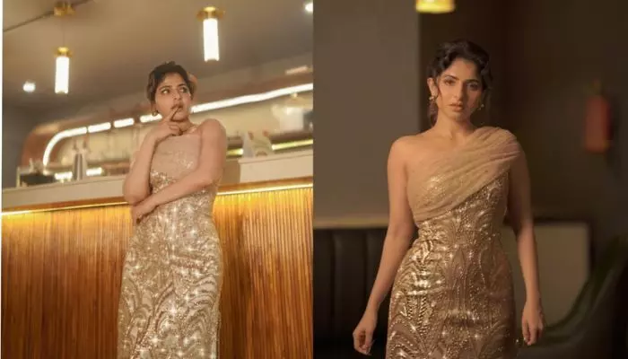 గోల్డ్ డ్రెస్లో గ్లామర్ షోతో కట్టిపడేస్తున్న ఐశ్వర్య మీనన్ గోల్డ్ డ్రెస్లో గ్లామర్ షోతో కట్టిపడేస్తున్న ఐశ్వర్య మీనన్