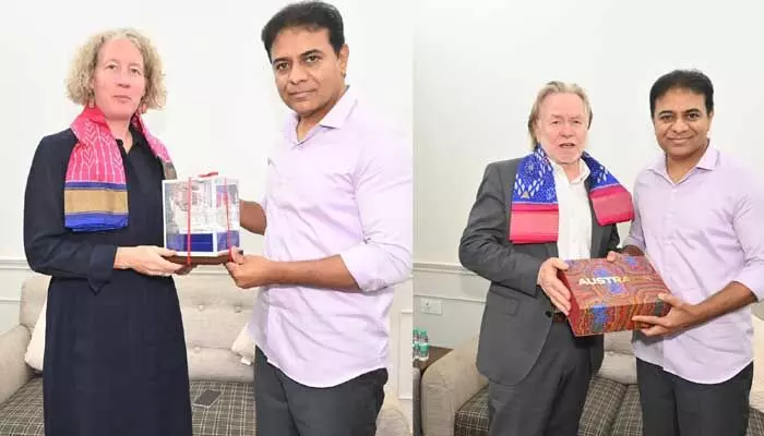 కేటీఆర్తో ఆస్ట్రేలియా హైకమిషనర్ భేటీ కేటీఆర్తో ఆస్ట్రేలియా హైకమిషనర్ భేటీ