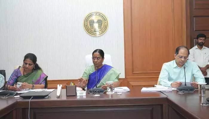 హరిత నిధి ప్రాజెక్టులను వేగవంతంగా పూర్తి చేయాలి : మంత్రి కొండా సురేఖ హరిత నిధి ప్రాజెక్టులను వేగవంతంగా పూర్తి చేయాలి : మంత్రి కొండా సురేఖ