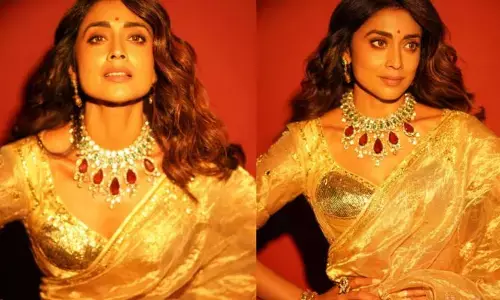 Shriya: చీరకట్టులో గోల్డెన్ గ్లామర్‌తో మెస్మరైజ్ చేస్తున్న శ్రేయ