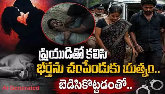 ప్రియుడితో కలిసి భర్తను చంపేందుకు యత్నం.. బెడిసికొట్టడంతో.. ప్రియుడితో కలిసి భర్తను చంపేందుకు యత్నం.. బెడిసికొట్టడంతో..