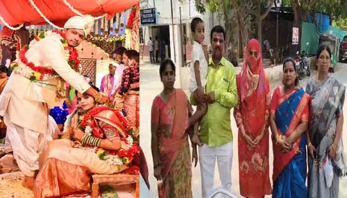 గుట్టు చప్పుడు కాకుండా రెండో పెళ్లి చేసుకున్న భర్త ఇంటి ముందు భార్య ఆందోళన గుట్టు చప్పుడు కాకుండా రెండో పెళ్లి చేసుకున్న భర్త ఇంటి ముందు భార్య ఆందోళన
