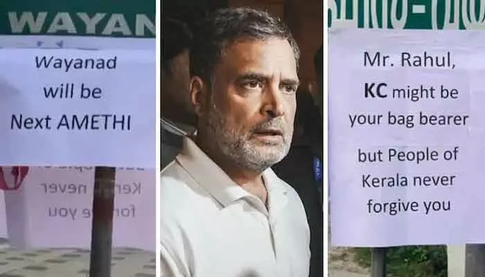 రాహుల్, ప్రియాంక, ఖర్గేలపై వివాదాస్పద పోస్టర్లు.. కేసు నమోదు చేసిన పోలీసులు రాహుల్, ప్రియాంక, ఖర్గేలపై వివాదాస్పద పోస్టర్లు.. కేసు నమోదు చేసిన పోలీసులు