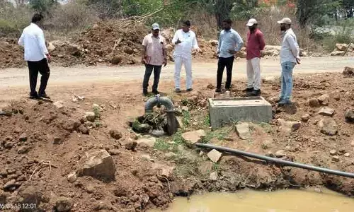 మిషన్ భగీరథ నీటి మళ్లింపు పై అధికారుల తనిఖీ