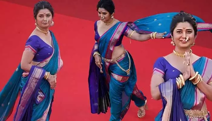 చీర కట్టు.. నుదుటన బొట్టు.. కేన్స్లో అదరగొట్టిన భారత నటి చీర కట్టు.. నుదుటన బొట్టు.. కేన్స్లో అదరగొట్టిన భారత నటి
