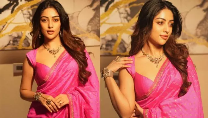 Anu Emmanuel: పింక్ చీరలో అను అందాల విందు Anu Emmanuel: పింక్ చీరలో అను అందాల విందు