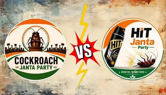 సోషల్ మీడియాలో సరికొత్త పోరు: ‘కాక్రోచ్ జనతా పార్టీ’ Vs ‘హిట్ జనతా పార్టీ’! సోషల్ మీడియాలో సరికొత్త పోరు: ‘కాక్రోచ్ జనతా పార్టీ’ Vs ‘హిట్ జనతా పార్టీ’!