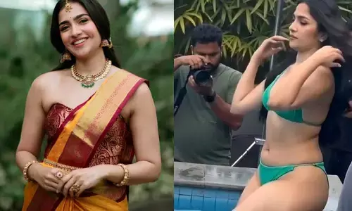 నెట్టింట దుమారం రేపుతున్న రుక్మిణి బికినీ వీడియో.. షాకింగ్ పోస్ట్ షేర్ చేసిన హీరోయిన్