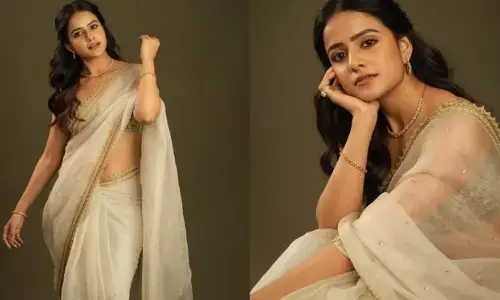 చీరకట్టులో క్యూట్ ఎక్స్‌ప్రెషన్స్‌తో ఫిదా చేస్తున్న వైష్ణవి చైతన్య