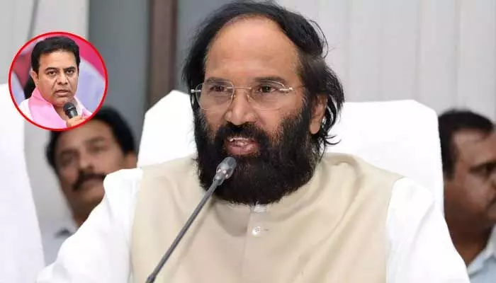 కేటీఆర్కు ఏం తెలుసని మాట్లాడుతున్నారు?.. మంత్రి ఉత్తమ్ ఫైర్ కేటీఆర్కు ఏం తెలుసని మాట్లాడుతున్నారు?.. మంత్రి ఉత్తమ్ ఫైర్