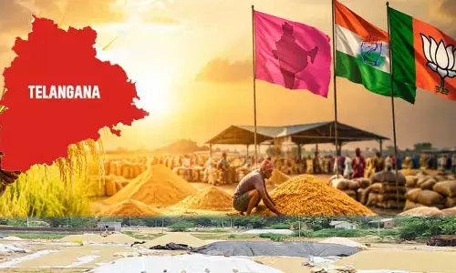 మండుటెండలో ‘ధాన్యం’ రాజకీయం.. బీఆర్ఎస్, బీజేపీ, కాంగ్రెస్ మధ్య మాటల యుద్ధం