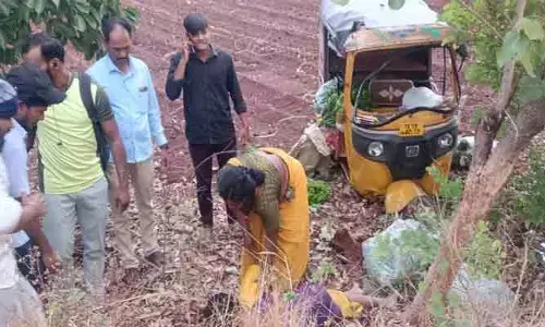 ఆటో బోల్తా.. ఇద్దరికి తీవ్ర గాయాలు