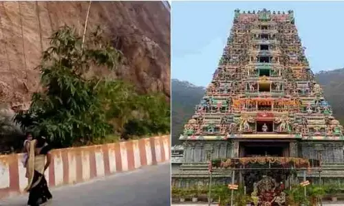 దుర్గగుడి ఘాట్ రోడ్డు మరమ్మత్తులకు బ్రేక్