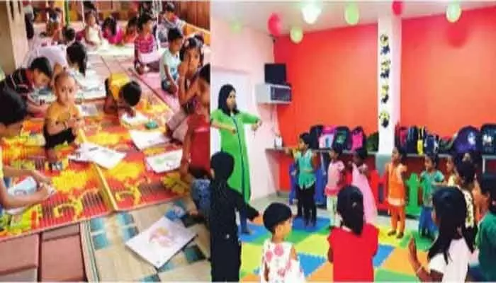 సర్కారు బడుల్లో నర్సరీ, ఎల్కేజీ, యూకేజీ.. కొత్తగా 2,769 ప్రీ-ప్రైమరీ విభాగాలు సర్కారు బడుల్లో నర్సరీ, ఎల్కేజీ, యూకేజీ.. కొత్తగా 2,769 ప్రీ-ప్రైమరీ విభాగాలు