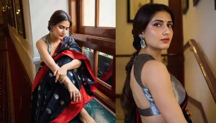 చీర కట్టులో కూల్ స్టిల్స్తో ఆకట్టుకుంటున్న ఫాతిమా సనా చీర కట్టులో కూల్ స్టిల్స్తో ఆకట్టుకుంటున్న ఫాతిమా సనా