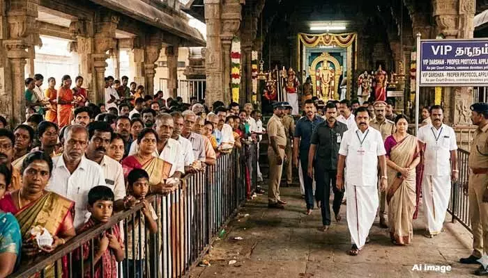 మంత్రులు, ఎమ్మెల్యేలకు బిగ్ షాక్.. ఆలయాల్లో VIP దర్శనాలపై హైకోర్టు సంచలన ఆదేశాలు మంత్రులు, ఎమ్మెల్యేలకు బిగ్ షాక్.. ఆలయాల్లో VIP దర్శనాలపై హైకోర్టు సంచలన ఆదేశాలు