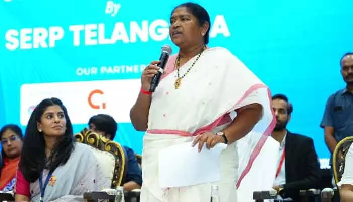 మేడిన్ తెలంగాణ.. మేడ్ బై ఉమెన్ : మంత్రి సీతక్క మేడిన్ తెలంగాణ.. మేడ్ బై ఉమెన్ : మంత్రి సీతక్క