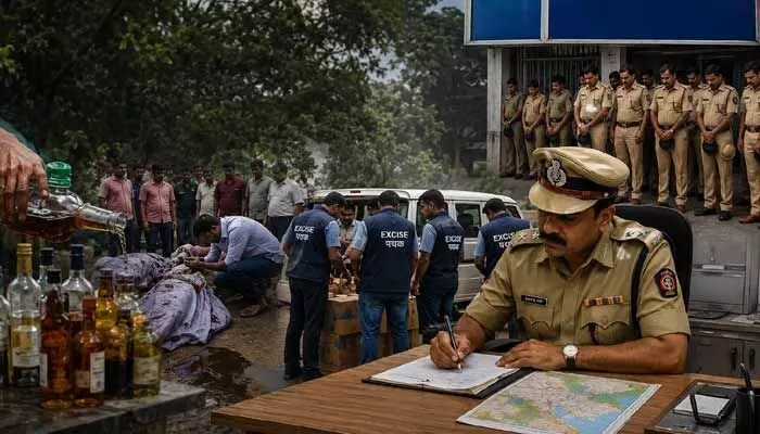 పుణే కల్తీ మద్యం మరణాల కేసు.. 13 మంది ఎక్సైజ్ అధికారులపై సస్పెన్షన్ వేటు! పుణే కల్తీ మద్యం మరణాల కేసు.. 13 మంది ఎక్సైజ్ అధికారులపై సస్పెన్షన్ వేటు!