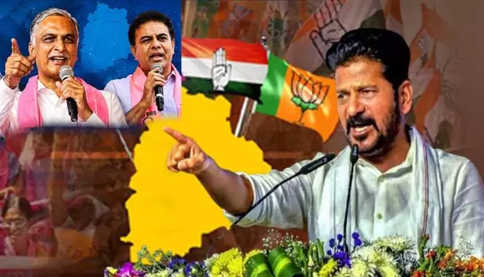 తెలంగాణలో ‘చాలెంజ్’ల రాజకీయం .. ప్రధాన పార్టీల మధ్య హీటెక్కుతున్న డైలాగ్ వార్స్ తెలంగాణలో ‘చాలెంజ్’ల రాజకీయం .. ప్రధాన పార్టీల మధ్య హీటెక్కుతున్న డైలాగ్ వార్స్