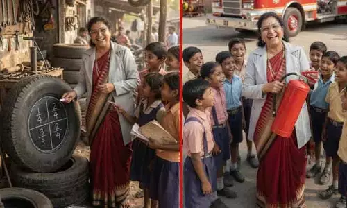 పంక్చర్ షాపులే మ్యాథ్స్ ల్యాబ్‌లు.. ఫైర్ స్టేషన్లే సైన్స్ గదులు!!