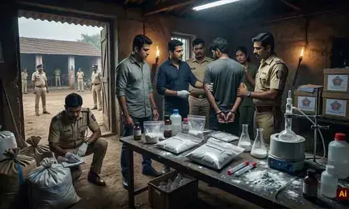 సంగారెడ్డి జిల్లాలో డ్రగ్స్ ఫ్యాక్టరీ గుట్టురట్టు.. రూ.6.5 కోట్ల ముడి పదార్థాలు సీజ్