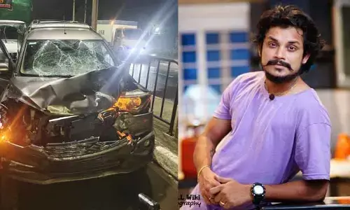 డాన్స్ మాస్టర్ పండు కారుకు ఘోర ప్రమాదం.. రెండు కాళ్లు ఫ్రాక్చర్!