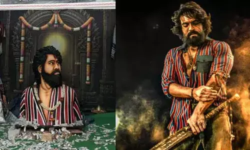 హైదరాబాద్‌లో రామ్ చరణ్ గుడి.. క్షీరాభిషేకాలతో పూజలు చేస్తున్న మెగా అభిమానులు
