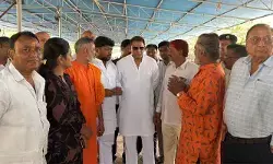 నాంపల్లి ఎగ్జిబిషన్ గ్రౌండ్‌లో చేప ప్రసాదం ఏర్పాట్లను పరిశీలించిన మంత్రి అజారుద్దీన్
