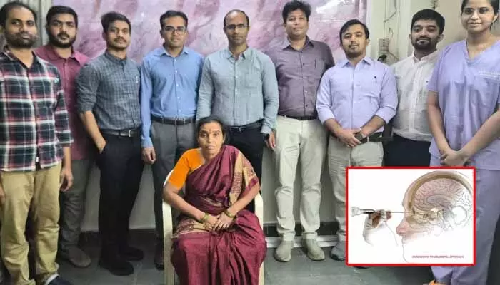 నిమ్స్లో మరో అరుదైన శస్త్ర చికిత్స.. గాట్లు లేకుండానే సర్జరీ పూర్తి నిమ్స్లో మరో అరుదైన శస్త్ర చికిత్స.. గాట్లు లేకుండానే సర్జరీ పూర్తి