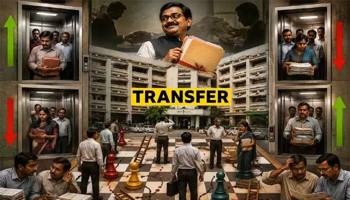 ప్రభుత్వ నిబంధనలకు పాతర.. పే అండ్ అకౌంట్స్ బదిలీల్లో ఇష్టారాజ్యం! ప్రభుత్వ నిబంధనలకు పాతర.. పే అండ్ అకౌంట్స్ బదిలీల్లో ఇష్టారాజ్యం!