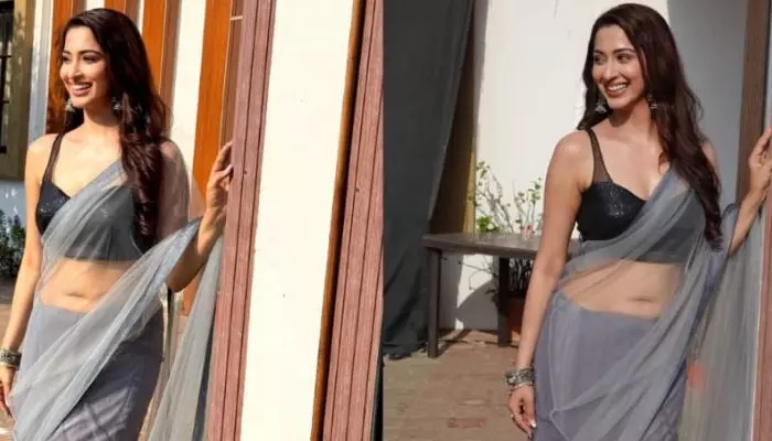 Eshanya Maheshwari: చీరకట్టులో హాట్ లుక్స్తో కట్టిపడేస్తున్న బ్యూటీ Eshanya Maheshwari: చీరకట్టులో హాట్ లుక్స్తో కట్టిపడేస్తున్న బ్యూటీ