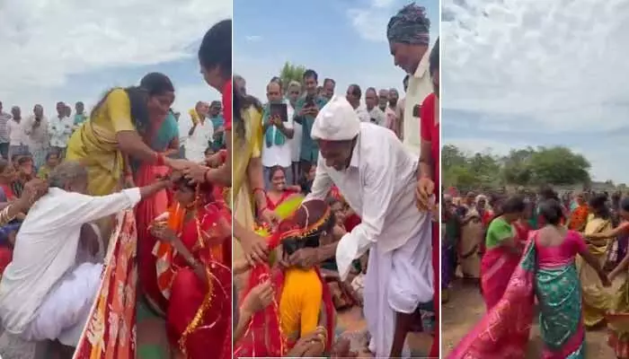 ఉపాధి హామీ పనుల్లో వృద్ధ జంటకు షష్టిపూర్తి.. వీడియో వైరల్ ఉపాధి హామీ పనుల్లో వృద్ధ జంటకు షష్టిపూర్తి.. వీడియో వైరల్