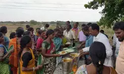 ఉపాధి హామీ కూలీలకు భోజన వసతి కల్పించిన సర్పంచ్.. ఉపాధి హామీ కూలీలకు భోజన వసతి కల్పించిన సర్పంచ్..