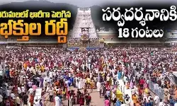 తిరుమలలో భక్తుల రద్దీ.. శ్రీవారి సర్వదర్శనానికి 18 గంటల సమయం..