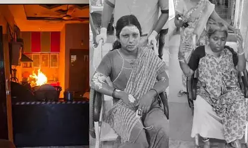 ఇంట్లో గ్యాస్ లీకేజి.. ముగ్గురికి తీవ్ర గాయాలు