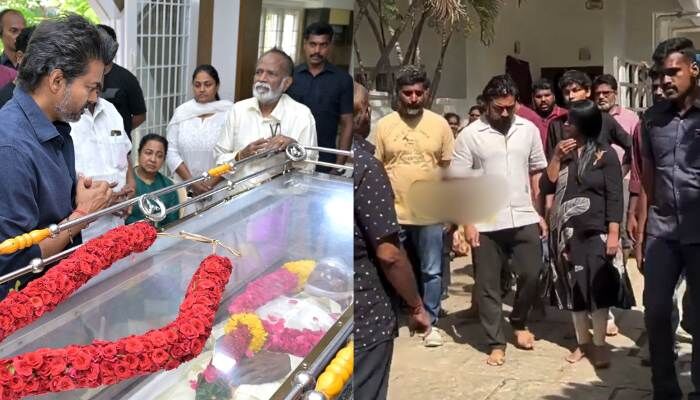 భారతీరాజా నివాసానికి వెళ్లి నివాళులర్పించిన విజయ్, సూర్య