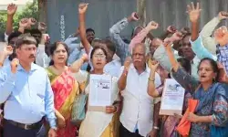 రుద్రారంలో ప్లాట్ యజమానుల ఆందోళన