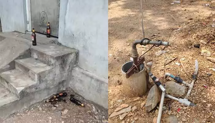 అసాంఘిక కార్యకలాపాలకు అడ్డాగా చింతలపాలెం ప్రభుత్వ పాఠశాల అసాంఘిక కార్యకలాపాలకు అడ్డాగా చింతలపాలెం ప్రభుత్వ పాఠశాల