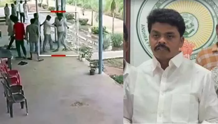 పోలవరం ఎమ్మెల్యే చిర్రి బాలరాజుపై దాడికి యత్నం.. ఉద్రిక్తత పోలవరం ఎమ్మెల్యే చిర్రి బాలరాజుపై దాడికి యత్నం.. ఉద్రిక్తత