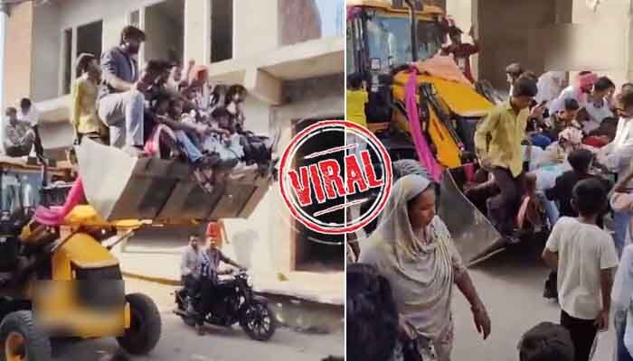 బుల్డోజర్లపై వినూత్నంగా ‘బారాత్’.. దిమ్మతిరిగే షాకిచ్చిన పోలీసులు