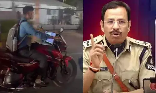 ప్రాణాలను పణంగా పెట్టి ‘వర్క్ ఫ్రమ్ బైక్’ వద్దు: సీపీ సజ్జనార్